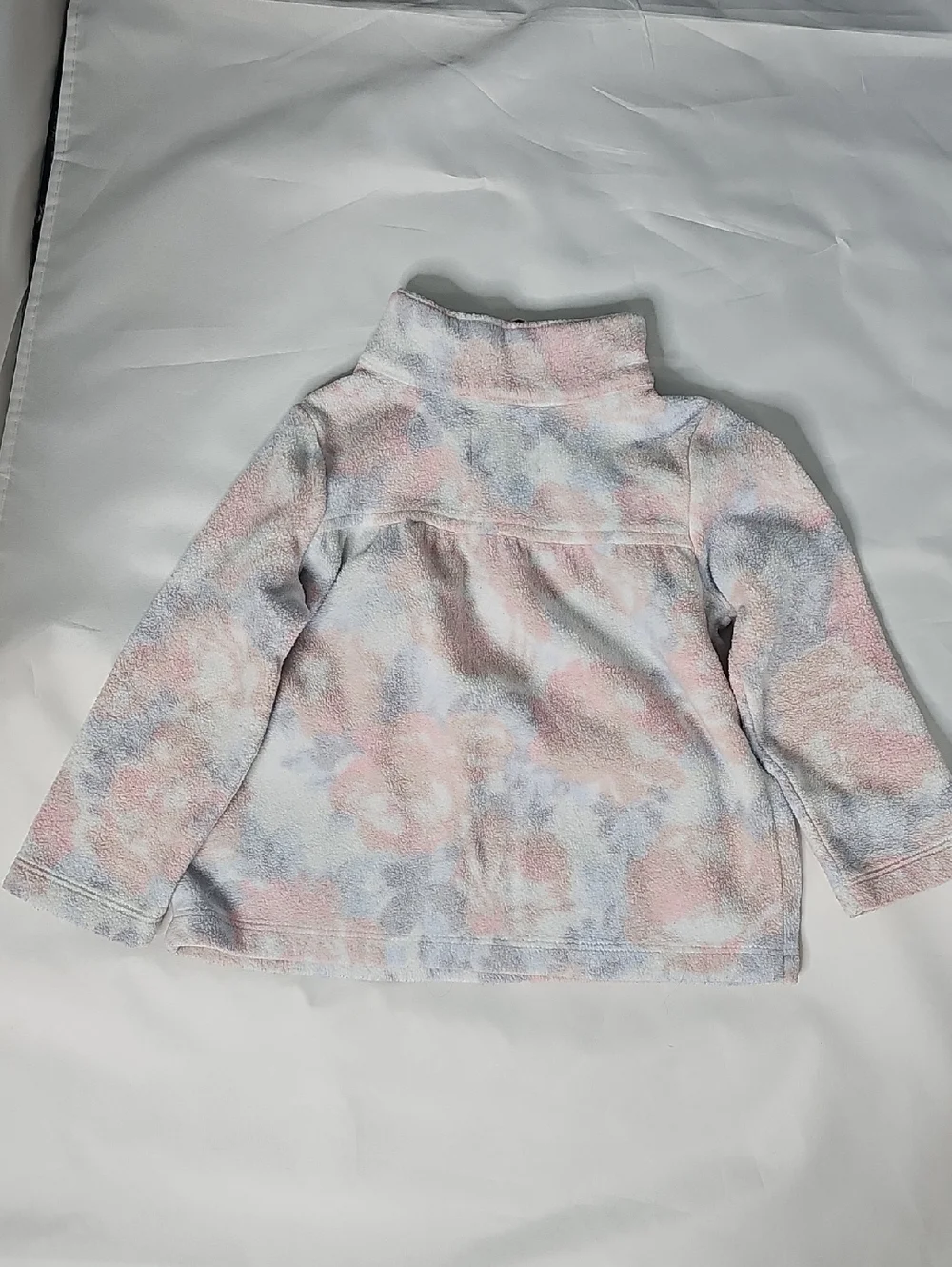 The Children's Place Pastel Floral Half-Zip Fleece Pullover - Pink & Blue